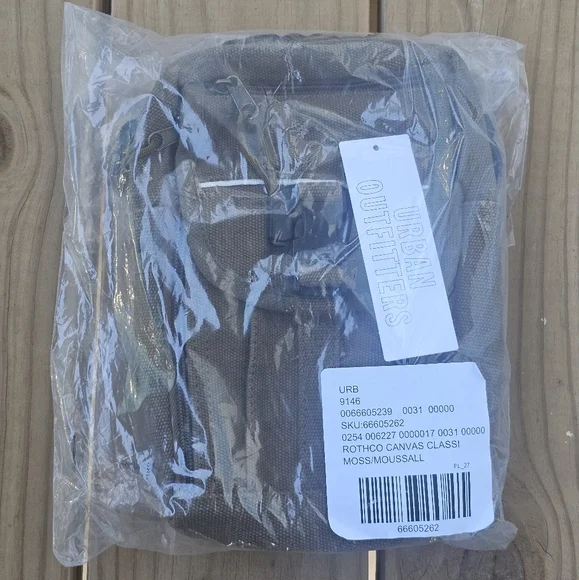 UO Unisex Rothco Classic Canvas Passport Travel Bag in Olive Moss - Picture 8 of 11